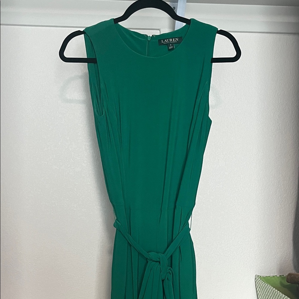 Ralph Lauren Emerald Green Sleeveless Jumpsuit
